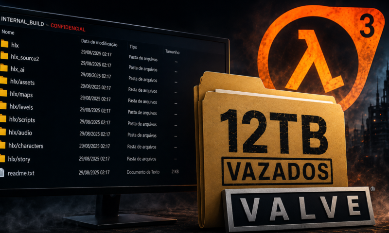 Valve vazamento 12TB Half-Life 3
