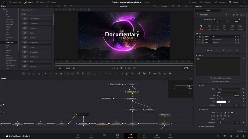 Davinci Resolve 21 Fusion