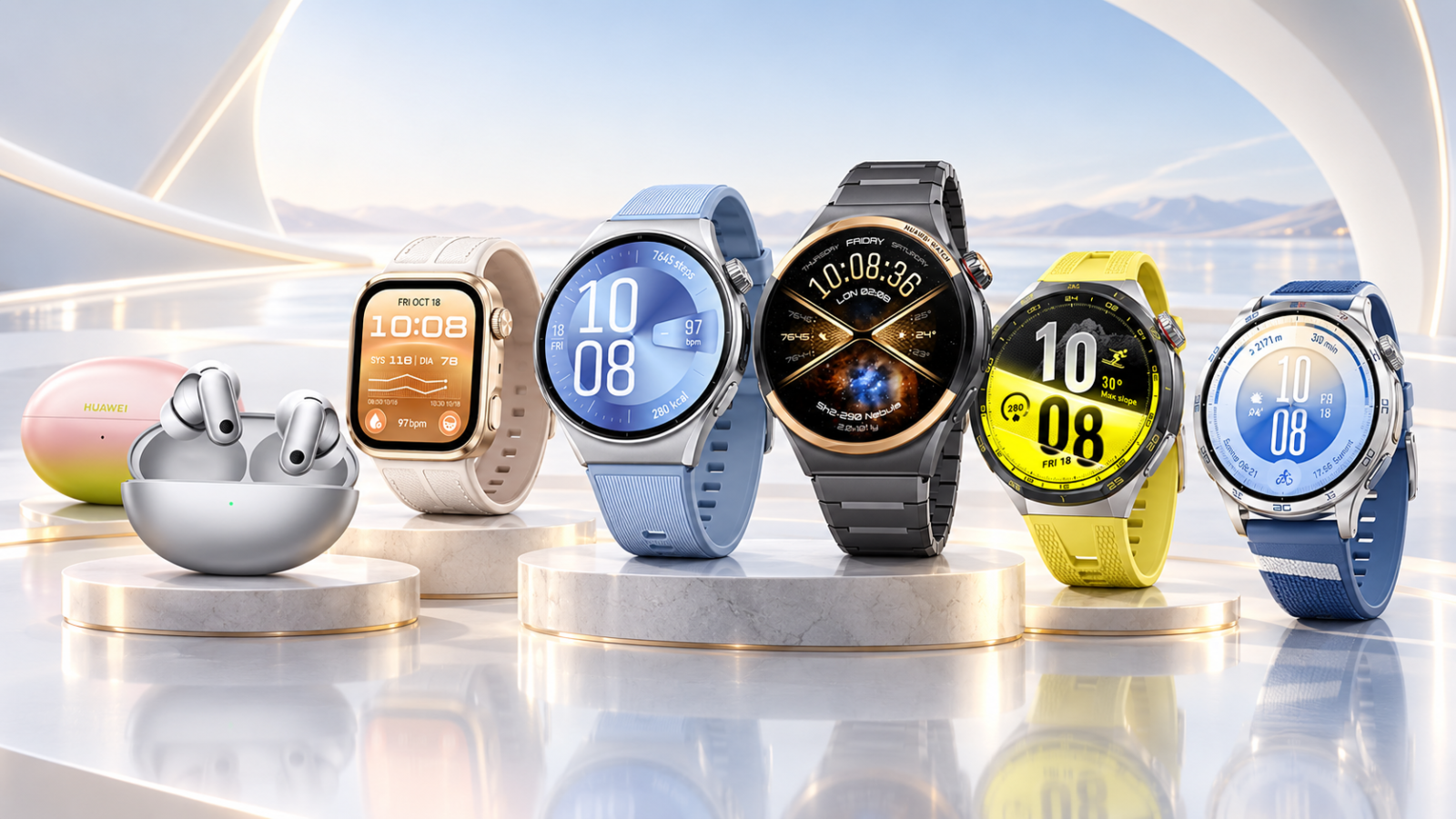 Huawei lança Watch GT 7, Watch 6, Watch D3 e FreeBuds Neo no Brasil