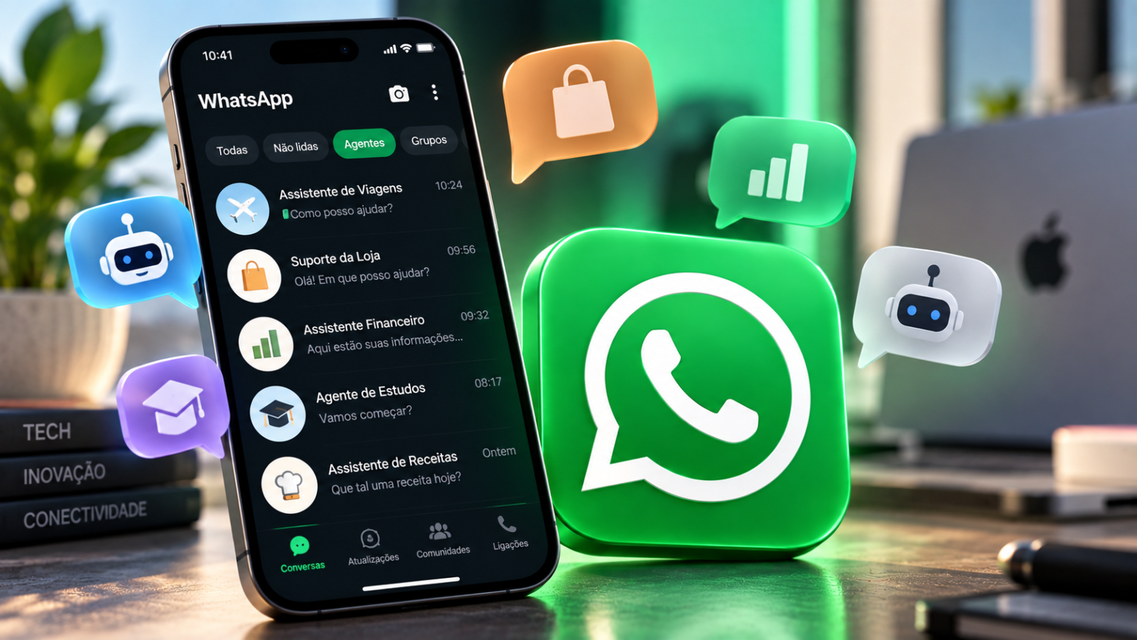 WhatsApp começa a liberar chats com agentes de terceiros no iPhone