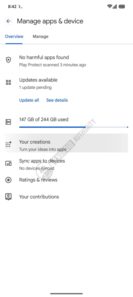 Play Store - Suas criações 1