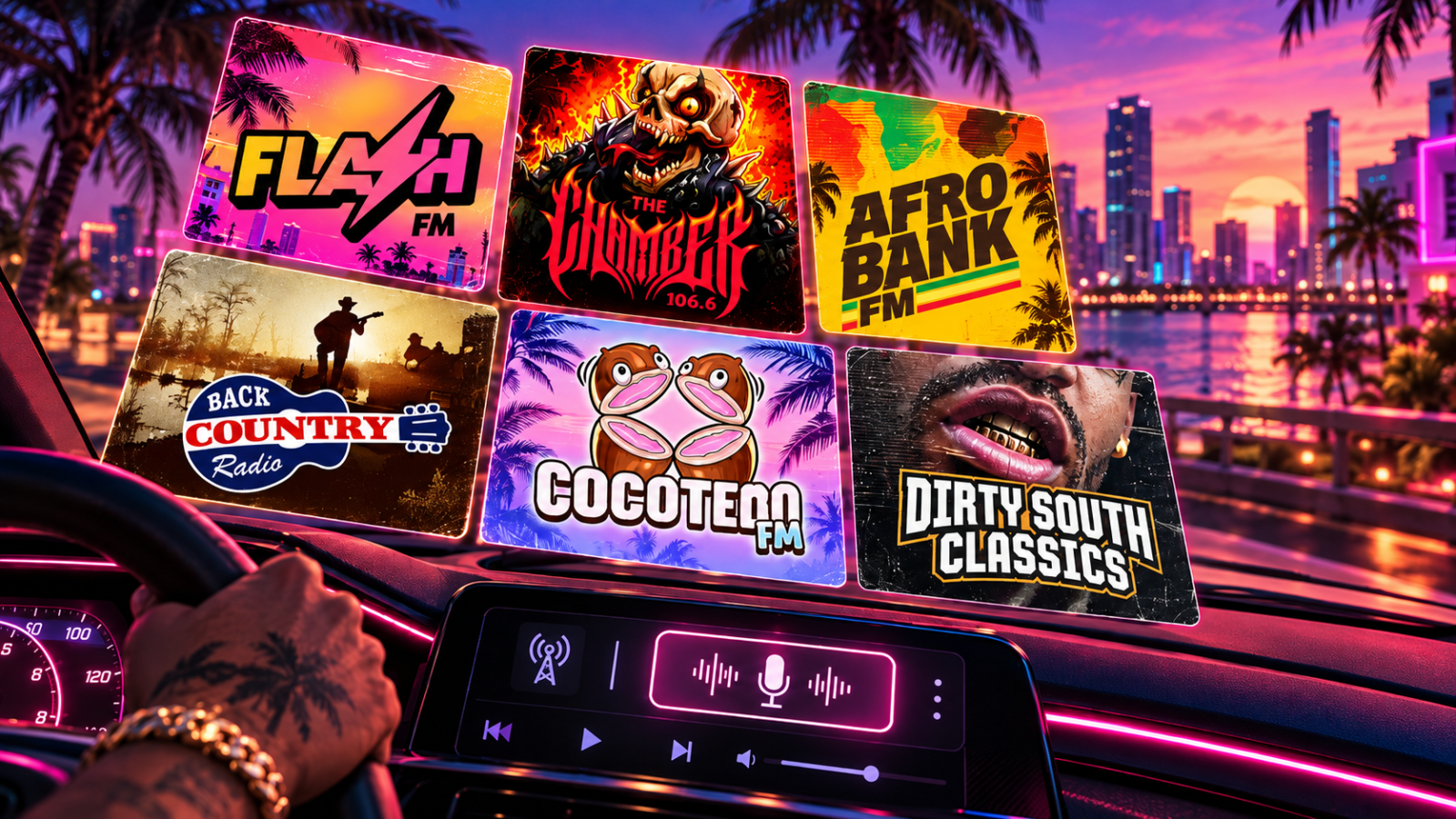 GTA 6 revela seis estações de rádio e terá podcasts pela primeira vez