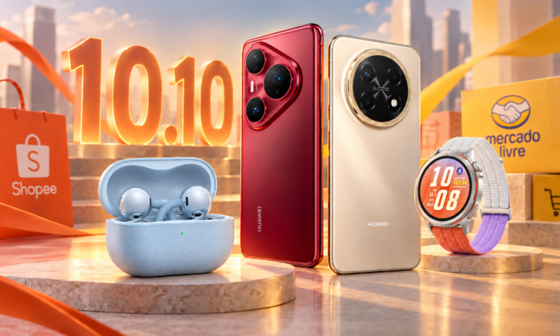 Huawei tem fones por R$ 99 e celulares com desconto no 10.10 da Shopee e Mercado Livre