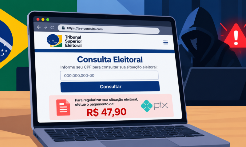 TSE falso golpe Pix phishing